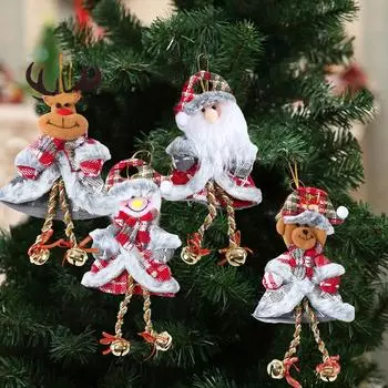 Рождественская тканевая кукла-подвеска Веселое рождественское украшение для дома 2024 года Декор для рождественской вечеринки Украшение Навидад Натал Подарок на Новый год 2025