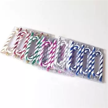 Рождественская трость, разноцветный пластиковый костыль, рождественская елка, подвесная подвеска, детские новогодние подарки, рождественские вечеринки, украшения для дома, принадлежности