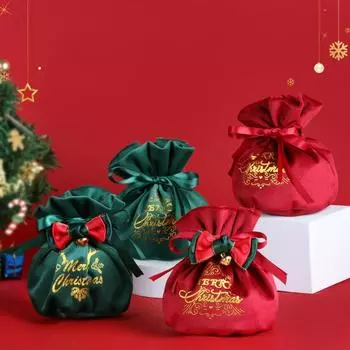 Рождественская упаковка Упаковка веревка для затягивания мультяшный узор шикарный медовый подарочный пакет для вечеринки