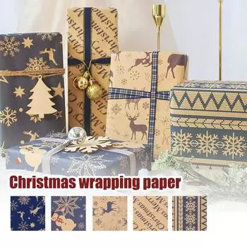 Рождественская упаковочная бумага, 20 дюймов X 30 дюймов для Рождества, Нового года, зимних праздников One Size
