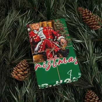 Рождественская упаковочная бумага Трампа, упаковочная бумага для подарочных коробок с президентом Трампом, праздничная упаковочная бумага Санты для подарков 76x91CM F