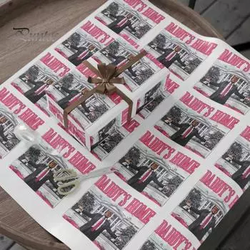 Рождественская упаковочная бумага Трампа, упаковочная бумага для подарочных коробок с президентом Трампом, праздничная упаковочная бумага Санты для подарков 76x91CM D