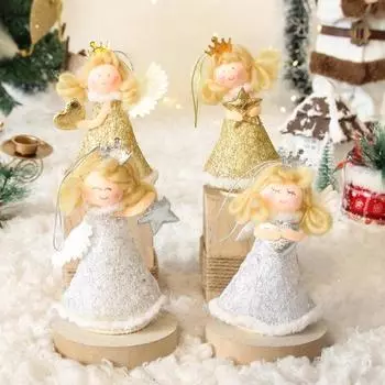 Рождественская вечеринка дома принцесса DIY рождественские елки принадлежности ангел девочка декоративные праздничные украшения
