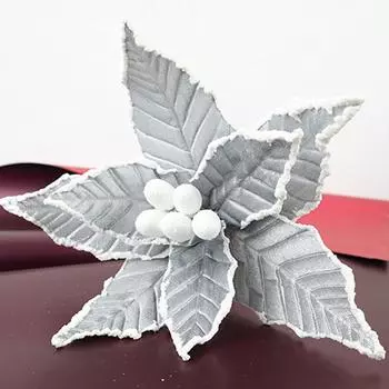 Рождественская вечеринка Фланель Рождественские цветы Рождественские украшения Моделирование цветов Рождественская елка