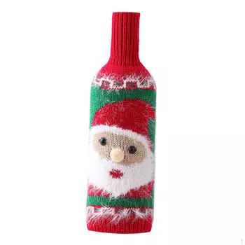 Рождественская винная бутылка Чехол Рождественская сумка свитер Многоразовые украшения Santa Claus
