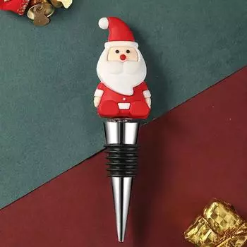 Рождественская винная пробка для бутылок с вином и напитками, герметичная пробка для свежего вина, милый декоративный Санта-Клаус, пробка для вина и шампанского
