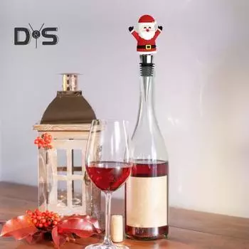 Рождественская винная пробка для бутылок Санта-Клауса, снеговика, рождественской елки, винная пробка, укупорщик для пивных бутылок для напитков, декор для дома в праздники L