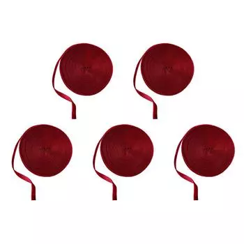 Рождественская винтажная бархатная лента для упаковки подарков, изготовления венков и бантов(Красный 1см) КДЕ