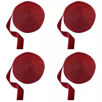 Рождественская винтажная бархатная лента для упаковки подарков, изготовления венков и бантов(Красный 2,5см)