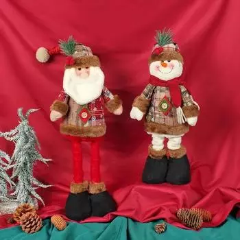 Рождественская выдвижная кукла, витрина, атмосфера, украшение, Санта-Клаус, снеговик, стоящая кукла, праздничное украшение
