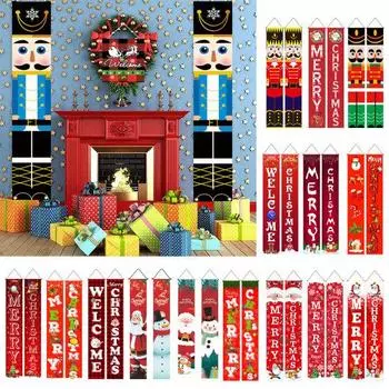 Рождественская вывеска на крыльце Яркие цветные фестивальные принадлежности W