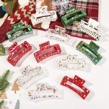 Рождественская заколка для волос Lady Cute Sweet Print Заколка для волос Зажим для волос в виде акулы Аксессуары для волос 1pc