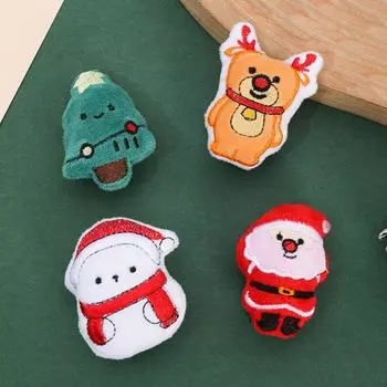 Рождественская заколка для волос в виде старика, рождественские аксессуары для волос, детская милая заколка-сетка, мультяшный снеговик, лось, аксессуары для волос One Size