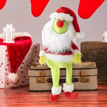 Рождественская зеленая кукла-эльф своими руками съемная мягкая игрушка с 2 носами