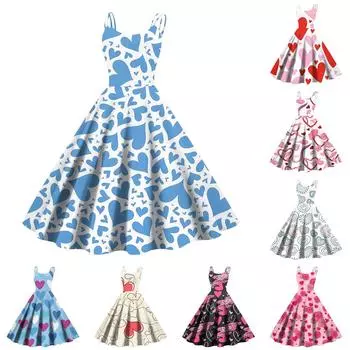 Рождественская женская повседневная модная юбка с цветочным принтом в стиле панк-ретро с открытыми плечами L бежевый