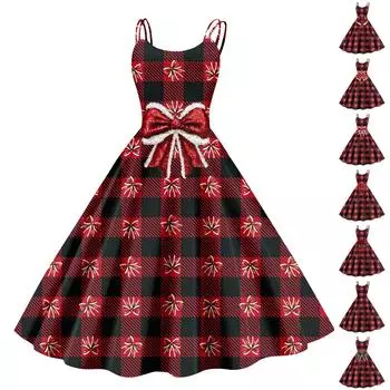 Рождественская женская повседневная модная юбка с цветочным принтом в стиле панк-ретро с открытыми плечами S