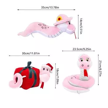 Рождественская змея плюшевая креативная конфетная упаковка мультяшная аниме змея плюшевые животные игрушка для детей подарки на день рождения игрушка