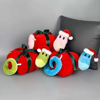 Рождественская змея плюшевая креативная конфетная упаковка мультяшная аниме змея плюшевые животные игрушка для детей подарки на день рождения игрушка