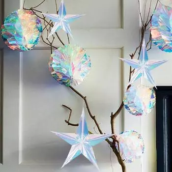Рождественская звезда кулон веселые рождественские украшения для дома 2024 Navidad Natal Noel Kerst Xmas Decor счастливый новогодний подарок 2025