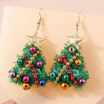 Рождественская звезда венок с бантом Фестиваль Вечеринка Рождественская елка Лось Санта-Клаус Подарок Ювелирные изделия