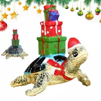 Рождественские 3D-украшения в виде динозавров из смолы, скульптуры в виде коробок для объятий, украшения в виде статуй животных, подходящие для домов с рождественской тематикой