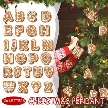 Рождественские акриловые буквы, акриловые плоские подвесные украшения для рождественской елки, двусторонняя подвеска с принтом для дерева/автомобиля/рюкзаков 2D Flat One Size