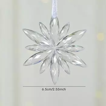 Рождественские акриловые снежинки, прозрачные рождественские елочные подвесные украшения, рождественские украшения для дома на год 20pcs