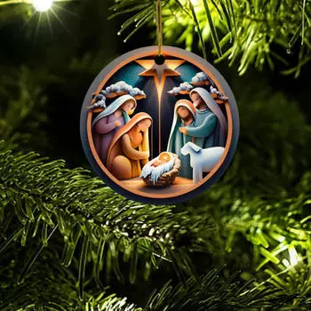 Рождественские акриловые украшения для рождественского декора стен и использования на вечеринке No Bottom