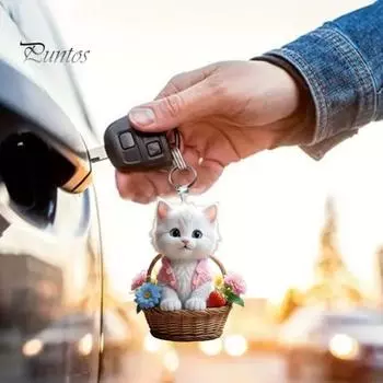 Рождественские автомобильные аксессуары подвесное украшение легкий дизайн в форме кошки с шнурком легко повесить украшение на рождественскую елку Cat