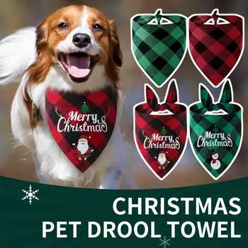 Рождественские аксессуары для домашних животных, шарфы для собак и кошек One Size