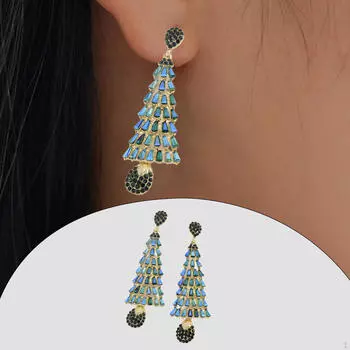 Рождественские аксессуары Серьги-подвески зелёный