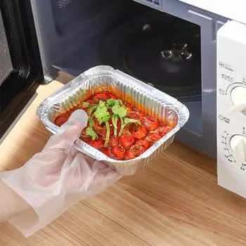 Рождественские банки для печенья Yousheng с крышкой, контейнеры для еды, экологически чистые, термостойкие, с рождественским дизайном, одноразовые контейнеры из фольги для угощений 20PCS