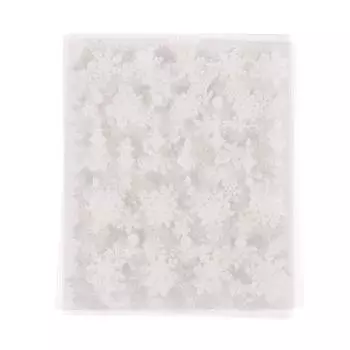 Рождественские БЕЛЫЕ снежинки дизайн милые 3D наклейки для ногтей переводные наклейки JAU