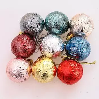 Рождественские безделушки 12шт. Набор елочных шаров Шар для украшения елки 4см 12pcs/set