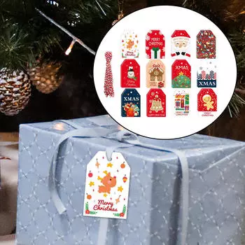 Рождественские бирки Декор Креативный Декоративный Подвесной Подарочный Упаковка Подвешивание Tree Shaped Khaki