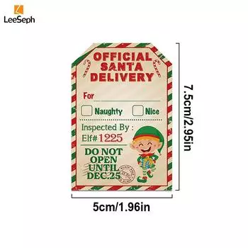Рождественские бирки-наклейки, винтажные самоклеящиеся бирки-наклейки для праздничных поздравительных открыток, коробок, упаковок, этикеток, украшений 5x7.5 CM