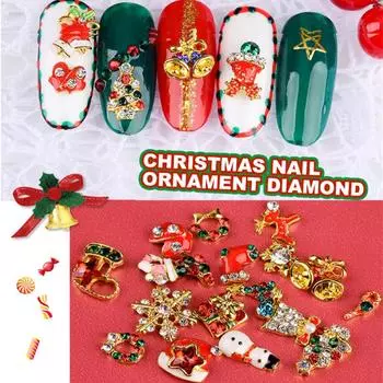 Рождественские блестки для ногтей Украшения Стразы Очаровательные драгоценные камни для ногтей Ювелирные изделия Аксессуары для накладных ногтей Маникюрные принадлежности Инструменты