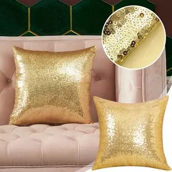 Рождественские блестки, наволочка, индивидуальное модное украшение для фестиваля, наволочка One Size золотой