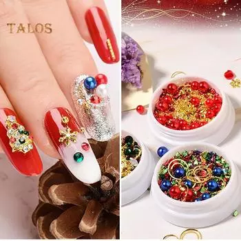 Рождественские блестящие стразы для дизайна ногтей, маникюра, украшения 4#