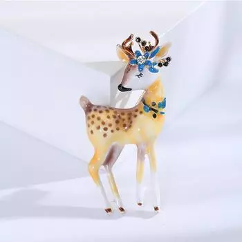 Рождественские броши в виде оленя для женщин и мужчин, новый дизайн, новогодняя красота, брошь в виде животного для офиса, булавки, подарки, модные украшения