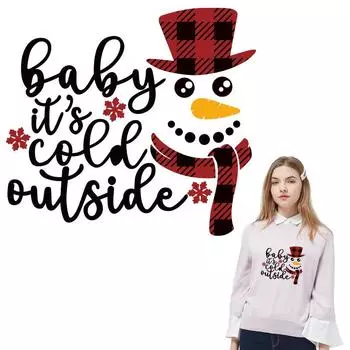 Рождественские буквы Термотрансферная печать Толстовки Топы DIY Моющийся винил Термонаклейка Легкая печать с помощью бытовых утюгов