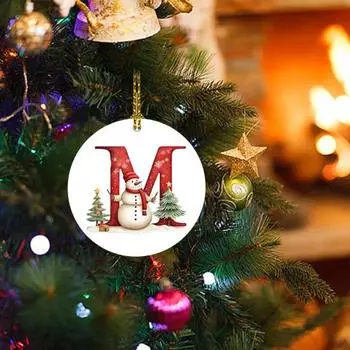 Рождественские буквы, украшения от A до Z, подвесные рождественские буквы алфавита, украшение для рождественской елки, праздничный декор V