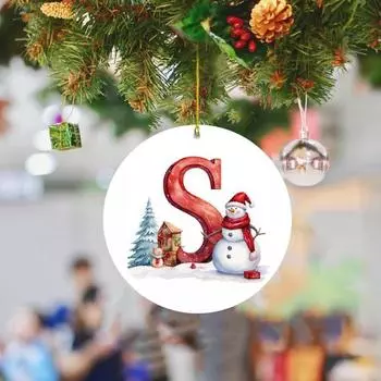 Рождественские буквы, украшения от A до Z, подвесные рождественские буквы алфавита, украшение для рождественской елки, праздничный декор L