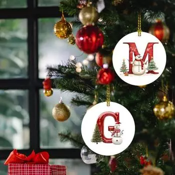 Рождественские буквы Yousheng, украшения от A до Z, подвесные рождественские буквы алфавита, украшение для рождественской елки, праздничный декор A