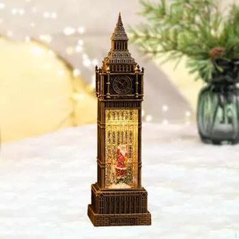Рождественские часы музыкальная шкатулка украшение реквизит для фотосъемки настольная фигурка фонарь орнамент Christmas Snowman