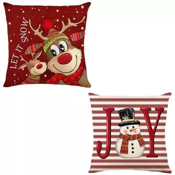 Рождественские чехлы 17,7x17,7 дюймов для рождественских украшений, зеленая клетка, рождественский зимний праздничный плед S, рождественский декор для дивана One Size