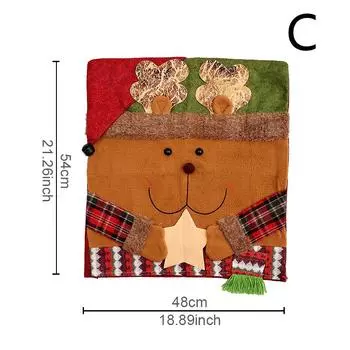 Рождественские чехлы на стулья, чехлы на сиденья, домашний декор, рождественские украшения, чехлы на стулья, олени, снеговики, украшения Санта-Клауса