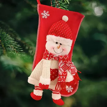 Рождественские чулки большие, рождественские украшения, подвесные чулки, каминные носки для Christmas snowman