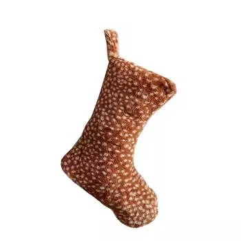 Рождественские чулки, подвесные украшения, чулки с рисунком коровы на Рождество, украшения для дома, праздничные принадлежности 16 *6 коричневый/белый