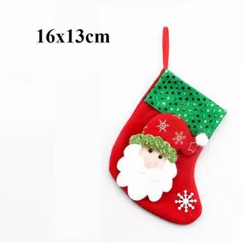 Рождественские чулки Рождественские подарочные пакеты Рождественские маленькие носки Подвеска Рождественская елка Подвеска Украшение Сумка